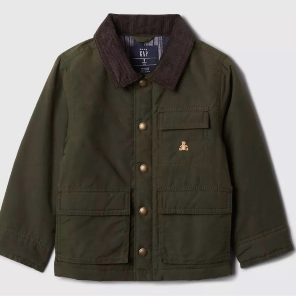 GAP Waxed Utility Lined Jacket. Size 4T